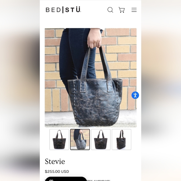 Bed Stu Stevie Black Lux Tote Bag - Picture 1 of 4